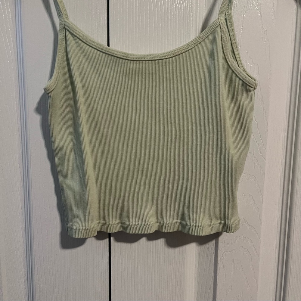 pacsun cropped mint green tank